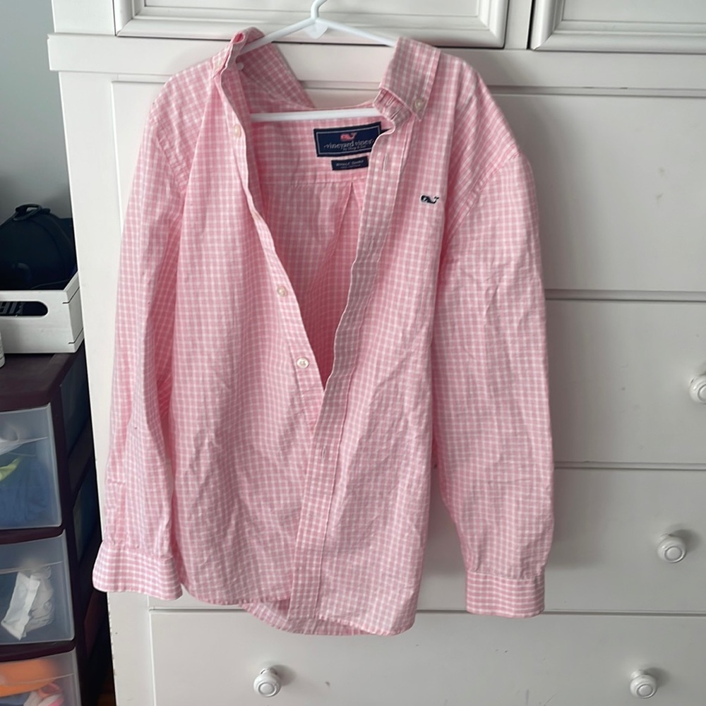 Checkered button up shirt